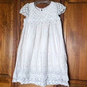 Bow Dream Lace Flower Girl Dress Sz 7